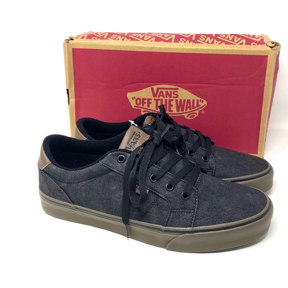 VANS Bishop Waxed Denim Black Men Low Top Canvas Sneakers Shoes Size VN000NLUAKS - Picture 3 of 11